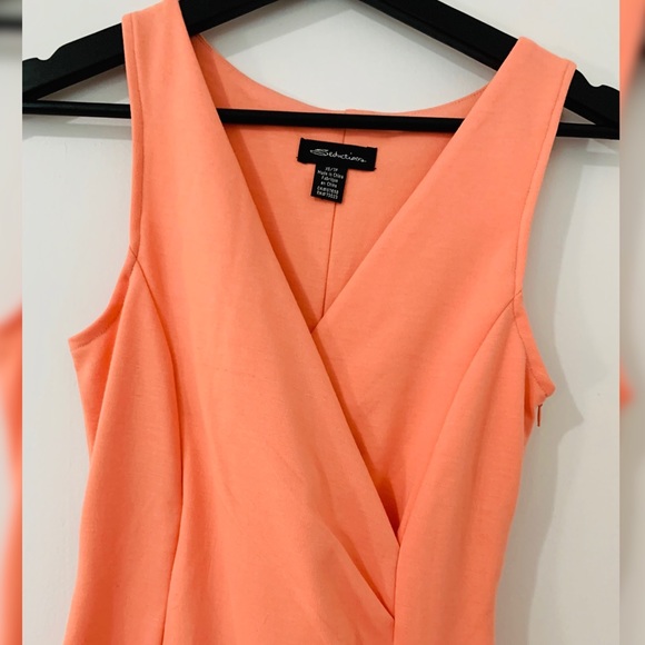 Coral Fitted Dress - Picture 2 of 6